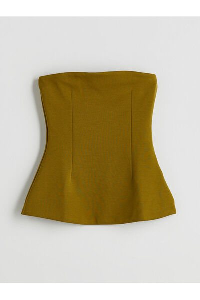 LC Waikiki Quality Parts from Celebi Store |   Strapless Neckline Peplum Blouse
