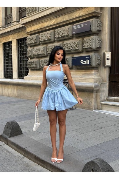 Ekim Store Boyundan Askılı Balon Etekli Elbise