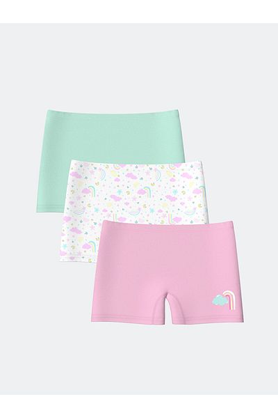 LC Waikiki New Season Printed Girls Boxer 3 τεμαχίων - S5AV94Z4