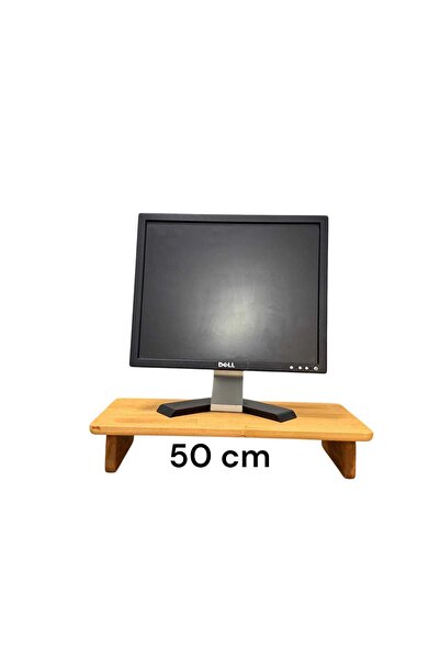 Dnz ahşap Masaüstü Pc Monitör Ekran Yükseltici Organizer Sehpa 50 Cm Masif Çam