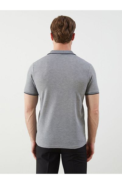 LC Waikiki New Season Polo Neck Short Sleeve Men's Textured T-Shirt - S52872Z8