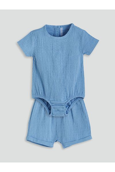 LC Waikiki Basic Baby Boy Snapback Bodysuit and Shorts 2 Pack