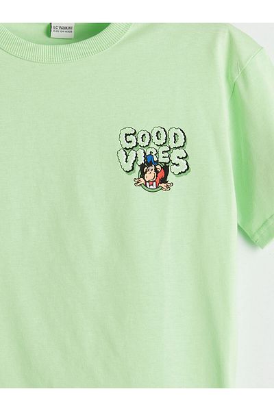 LC Waikiki New Season Crew Neck Nostalgic Monkey Printed Men's T-Shirt - S5H002Z4
