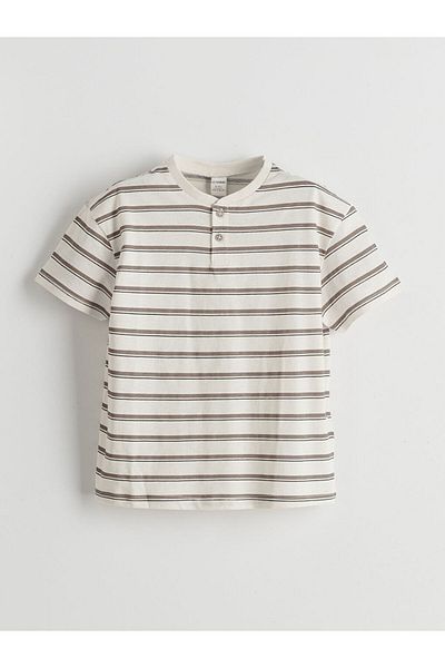 LC Waikiki Lcw Striped Boys T-Shirt and Shorts 2-Piece