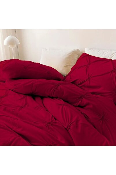 OEM Set bedding cotton finet, uni, 6 pieces, bed for 2 persons, 200x210 cm, burgundy