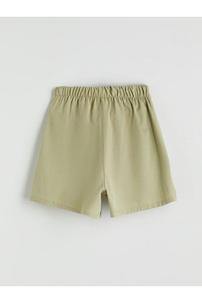 LC Waikiki New Season Elastic Waist Linen Blend Girls' Short Skirt - S5Eu00Z4