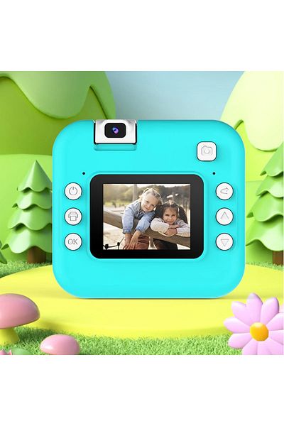 rexa Kids Printing Camera with 2.0" Screen – 24MP HD Lens, 180° Rotating, Portable Instant Photo Printer