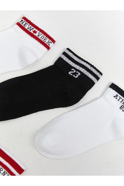 LC Waikiki White Patterned Girl's Socks 5-Piece