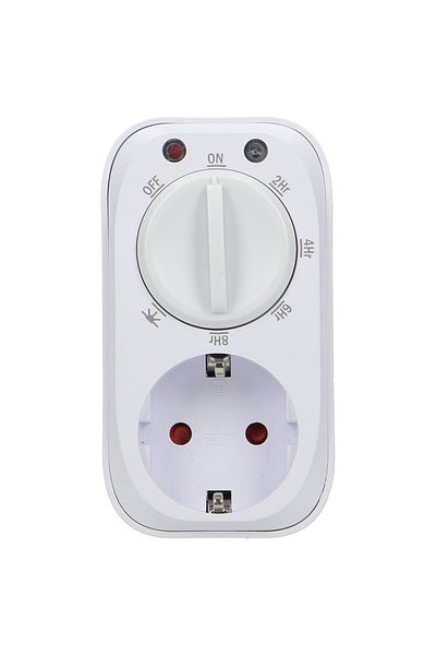 Orno Or-pre-445gs Mechanical Programmable Socket, Schuko, 3680 W, 16a, Ip20, Twilight Sensor, White
