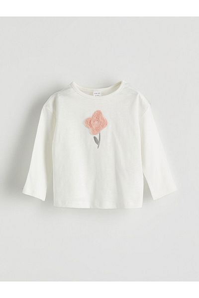 LC Waikiki Floral Appliqued Baby Girl Blouse and Leggings 2-Piece