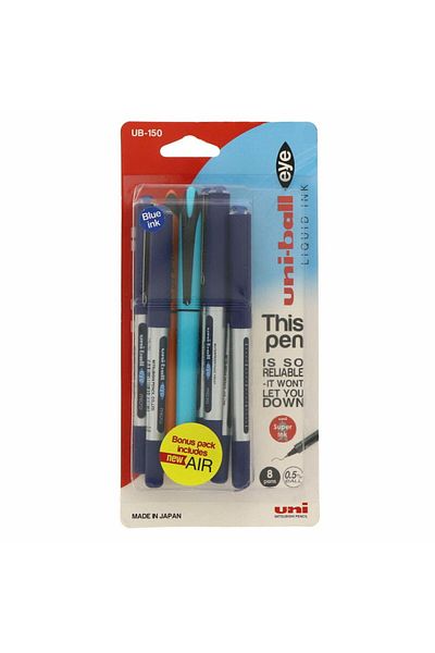 UNİ-BALL Uni-Ball Roller Pen Eye150 6's + Roller Pen Air 2's