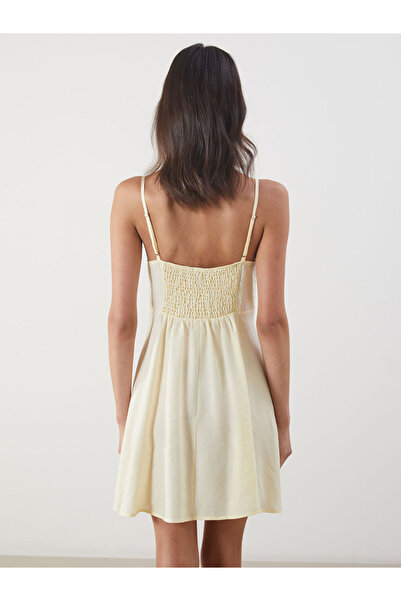 LC Waikiki Yeni Sezon Kalp Yaka Askili Mini Elbise - S5PI12Z8