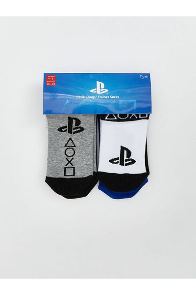 LC Waikiki Чорапи за момчешки ботуши PlayStation с шарки, 5 броя, нов сезон - S5AA66Z4