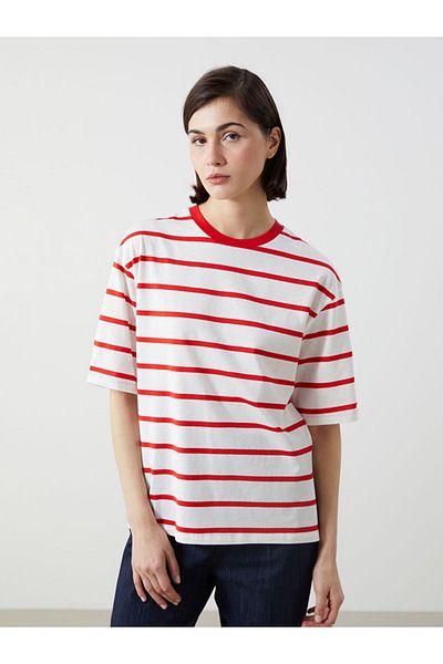 LC Waikiki New Season Crew Neck Striped Women's T-Shirt - S5Eb97Z8
