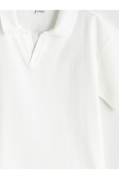 LC Waikiki Νέα σεζόν Polo Neck Textured Boy's Tisort - S5OV76Z4