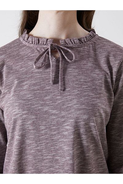 LC Waikiki New Season Ruffled Baglamali Collar Blouse - S5Ge02Z8