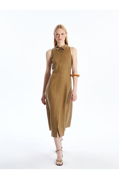 LC Waikiki New Season Linen Shirt Dress - S5Na22Z8
