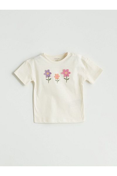 LC Waikiki New Season Crew Neck Floral Baby Girl Blouse and Shorts Set of 2 - S5H508Z1