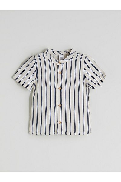 LC Waikiki Striped Baby Boy Shirt and Shorts 2-Piece