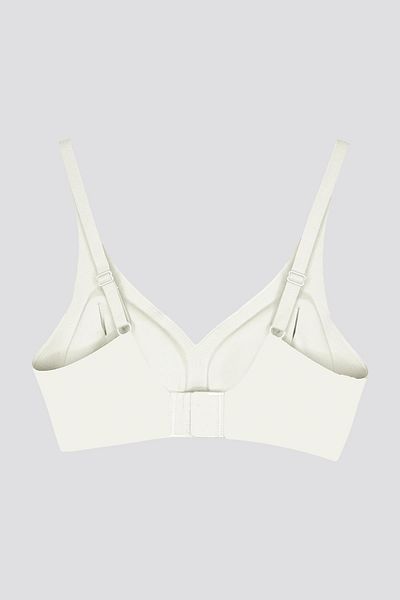 Cottonhill Sutien fantomă pentru femei, crem, fără sudură, tăiat cu laser, cu tampoane detașabile, cu detaliu val, curea reglabilă