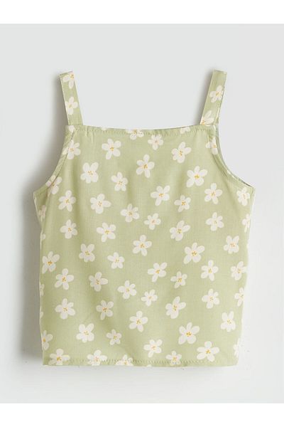LC Waikiki New Season Square Collar Floral Κοριτσίστικο πουκάμισο - S5ML72Z1