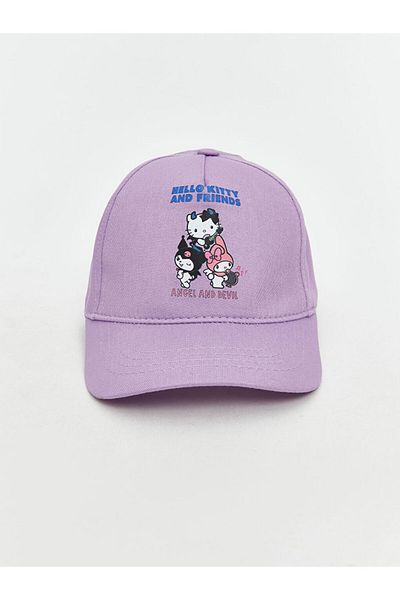 LC Waikiki Lilac Hello Kitty Embroidered Girl's Cap Hat