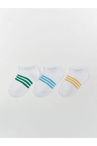 LC Waikiki New Season Striped Boy's Booties Socks 3-Piece - S5M867Z1