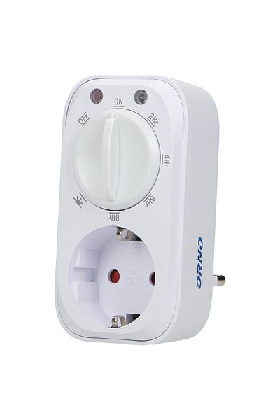 Orno Or-pre-445gs Mechanical Programmable Socket, Schuko, 3680 W, 16a, Ip20, Twilight Sensor, White