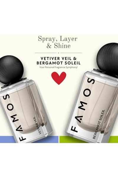 Famos Vetiver Veil Extrait de Parfum 100ml – Unisex Luxury Fragrance | Floral Woody Musk Scent wit