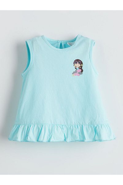 LC Waikiki Crew Neck Baby Girl Blouse and Shorts 2-Piece