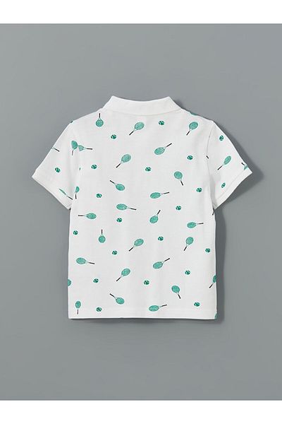 LC Waikiki New Season Polo Collar Pattern Βαμβακερό Βαμβακερό Αγόρι Tisort - S5EO15Z1