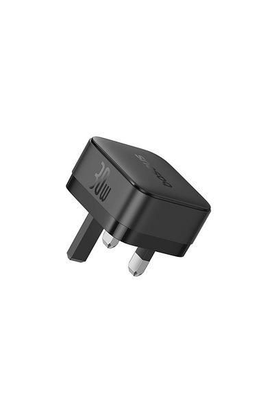 Baseus Palm 30W PD Type-C Fast Charging Wall Charger - Ultra Fast USB-C Charger With UK Plug - Black