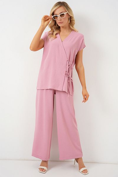 Bigdart Women's Short Sleeve Lace-Up Ayrobin Double Suit 6741 - Powder
