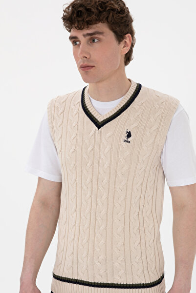 U.S. Polo Assn. Men's Cream Sweater 50295889-Vr071