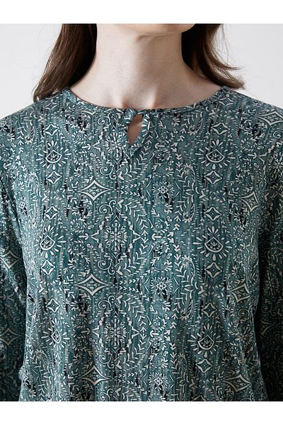 LC Waikiki New Season Crew Neck Patterned Women's Blouse - S5Kg68Z8