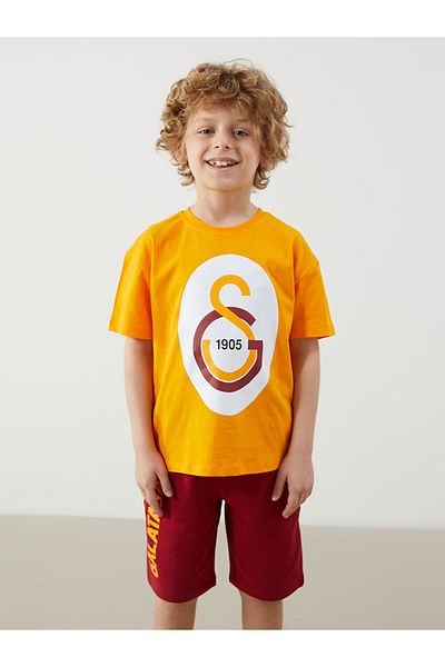 LC Waikiki Lcw Printed Boys' T-Shirt and Shorts 2-Piece