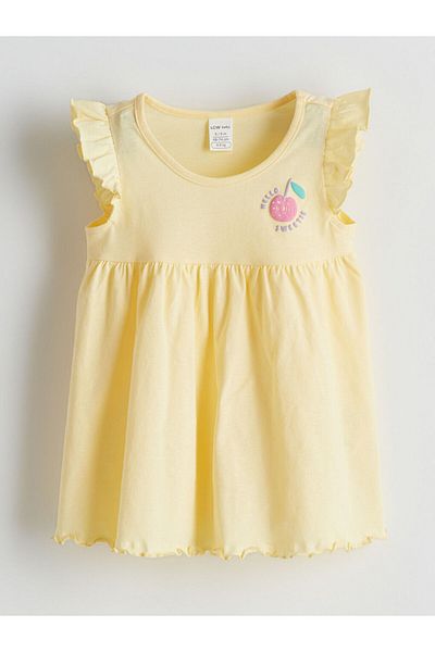 LC Waikiki New Season Crew Neck Baby Girl Combed Cotton Dress 3-Piece - S5J925Z1