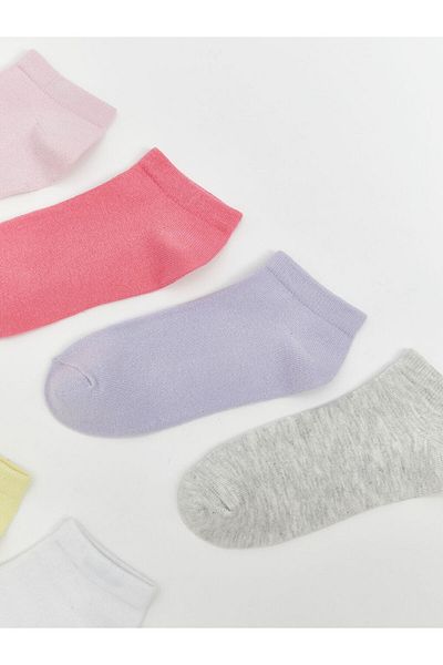 LC Waikiki Pink Basic Girl's Booties Socks 7-Piece