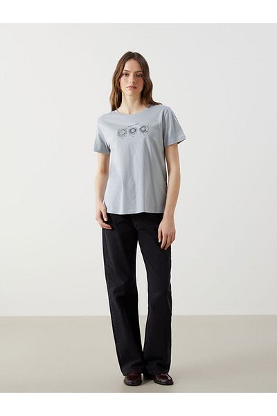LC Waikiki New Season Crew Neck Printed Women's T-Shirt - S5Fb39Z8