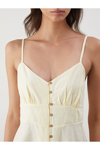 LC Waikiki Yeni Sezon Kalp Yaka Askili Mini Elbise - S5PI12Z8