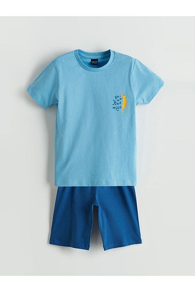 LC Waikiki Set pijamale pentru băiat cu gât crew pentru sezon nou - S5L925Z4