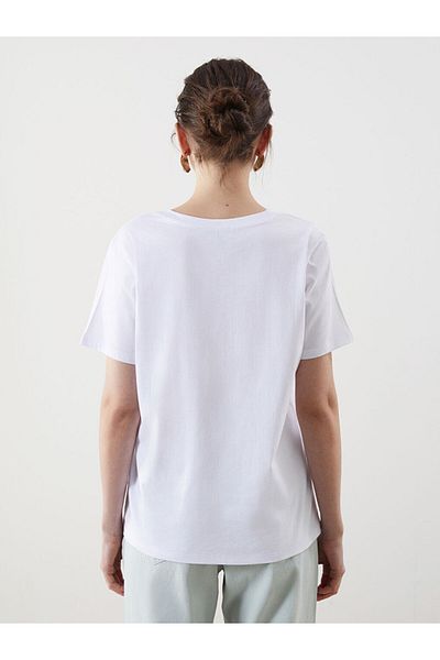 LC Waikiki Tricou pentru femei cu decolteu în V sezon nou - S5FP46Z8