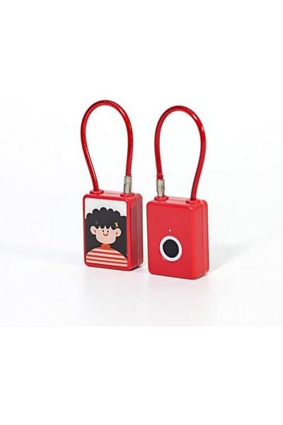 Fu-Mech Smart fingerprint lock, opens with fingerprint, suitable for kids and adults, with multiple colorful