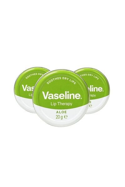 Vaseline 3 Pieces Lip Therapy Aloe Vera Softening / Moisturizing Lip Cream 20 Gr X3