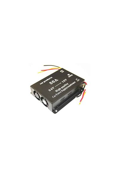 AUTOREY 24v to 12v 50 Amp Converter with 2 Fans for Trucks, Cars, Trailers, Equipment, Voltage Reducer