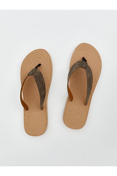 LC Waikiki Papuci de plajă pentru bărbați cu aspect de piele de căprioară de sezon nou - S5O989Z8