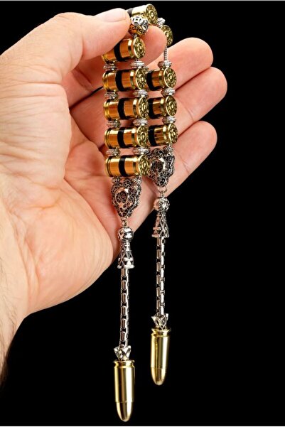 EHİNOS Sertifikalı Mermi Tasarım 106gr Alpaka Metal Tespih Zaza Tespih