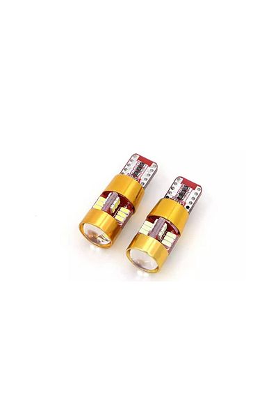 AUTOREY Set of 2 LED Bulbs with Magnifier T10 w5w Canbus for Positions, Ceiling Light White Light