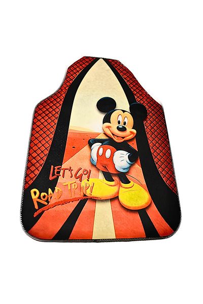 Generic Decomat Car Mats – Set of 4 Pieces, Anti-Slip "Road Trip" Print