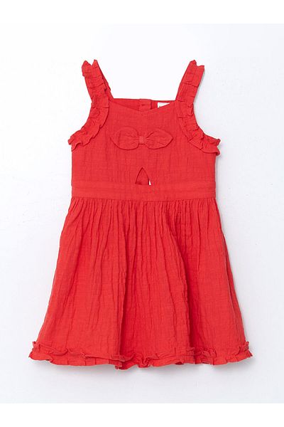 LC Waikiki New Season Ribbon Detailed Girl's Dress - S5Ep55Z1